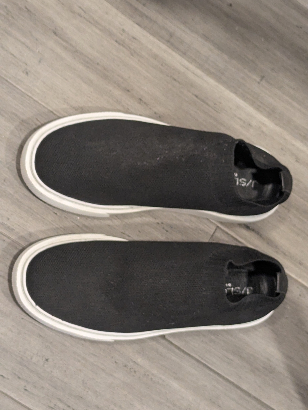 J/SLIDES Black Slip-On Sneakers with White Sole